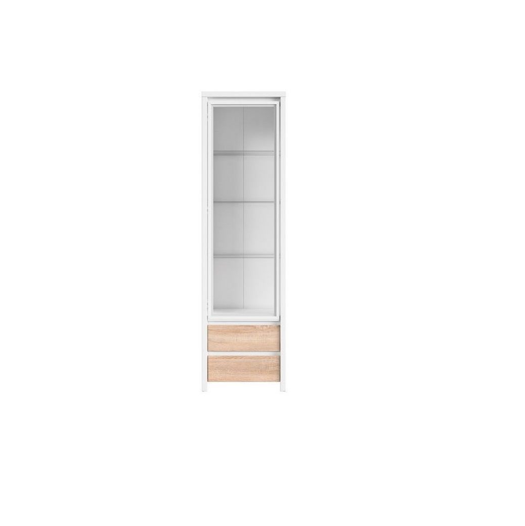 875071770_1__1 Vitriinkapp Kaspian REG1W2S-Valge/Sonoma tamm - Pilt 1