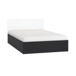 Voodi 160*200cm Simple-Must-Valge-Ei soovi jalgu