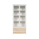 Vitriinkapp Kaspian REG2W2S-Valge/Sonoma tamm